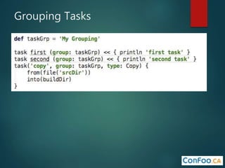 Grouping Tasks
 