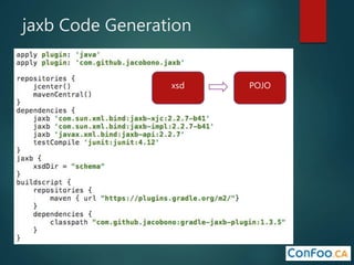 jaxb Code Generation
POJOxsd
 