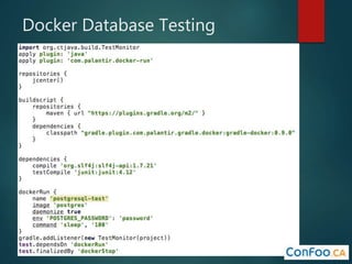 Docker Database Testing
 
