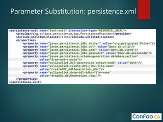 Parameter Substitution: persistence.xml
 