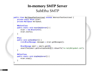 In-memory SMTP Server
    SubEtha SMTP
 