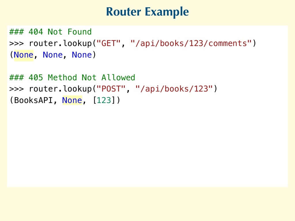 How to make the fastest Router in Python