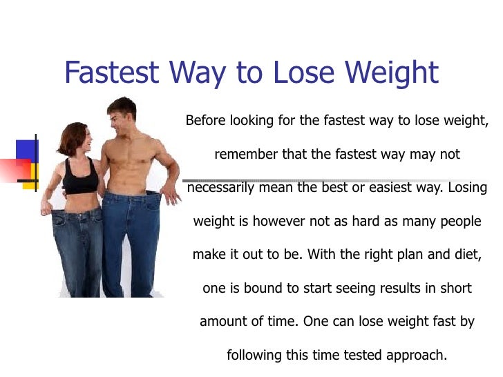 good ways to lose weight