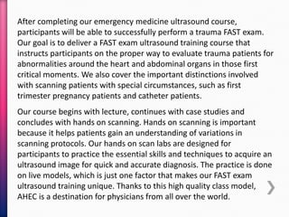 Fast exam ultrasound training | PPT