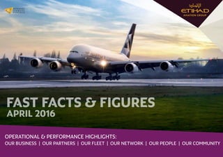 APRIL 2016
OPERATIONAL & PERFORMANCE HIGHLIGHTS:
OUR BUSINESS | OUR PARTNERS | OUR FLEET | OUR NETWORK | OUR PEOPLE | OUR COMMUNITY
FAST FACTS & FIGURES
 