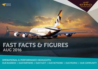 AUG 2016
OPERATIONAL & PERFORMANCE HIGHLIGHTS:
OUR BUSINESS | OUR PARTNERS | OUR FLEET | OUR NETWORK | OUR PEOPLE | OUR COMMUNITY
FAST FACTS & FIGURES
 