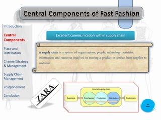 Introduction

Central                        Excellent communication within supply chain
Components

Place and
Distributio...