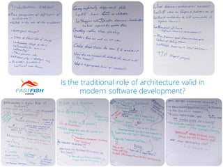 Is the traditional role of architecture valid in
modern software development?
 