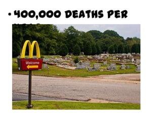 • 400,000 Deaths Per
Year