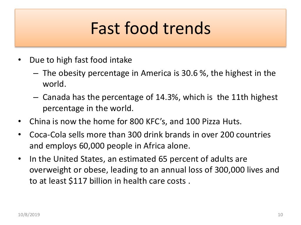 Fast food, advantages and disadvantages