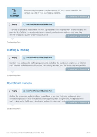 fast food restaurant business plan example | PDF