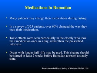ramadan fasting medication