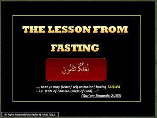 Fasting and ramadan