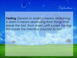 ramadan fasting niyyah in arabic
