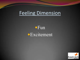 Feeling Dimension
Fun
Excitement
 