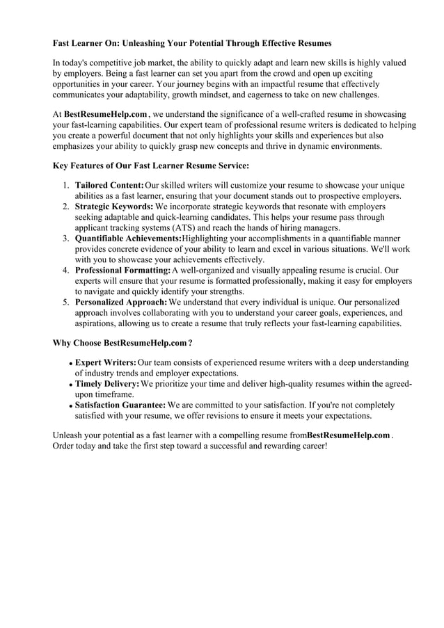 fast-learner-on-resume-pdf