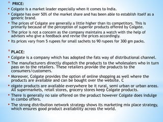 Colgate Distribution Network Fast moving consumer goods brands | PPTX