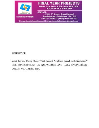 Fast nearest neighbor search with keywords | PDF