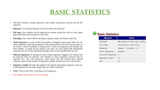 FastQC is a widely used quality control tool for high-throughput ...
