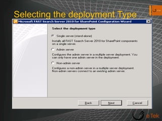 Selecting the deployment Type