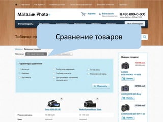 Сравнение товаров
 