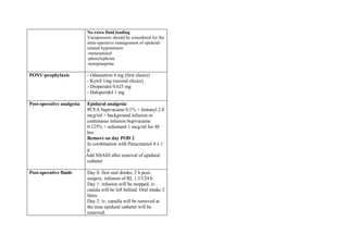 Fast Track Anesthesie Protocol Algemeen