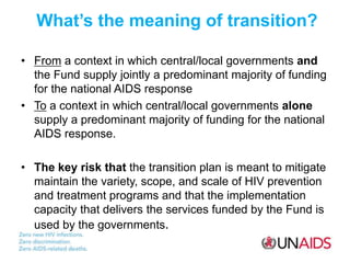 What’s the meaning of transition?
• From a context in which central/local governments and
the Fund supply jointly a predom...