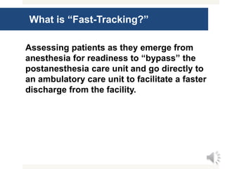 Discharge from hospital following the Fast Track tool