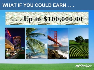 WHAT IF YOU COULD EARN . . .  . . . Up to $100,000.00 