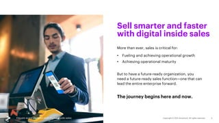 Elevate every decision with digital inside sales
More than ever, sales is critical for:
• Fueling and achieving operationa...