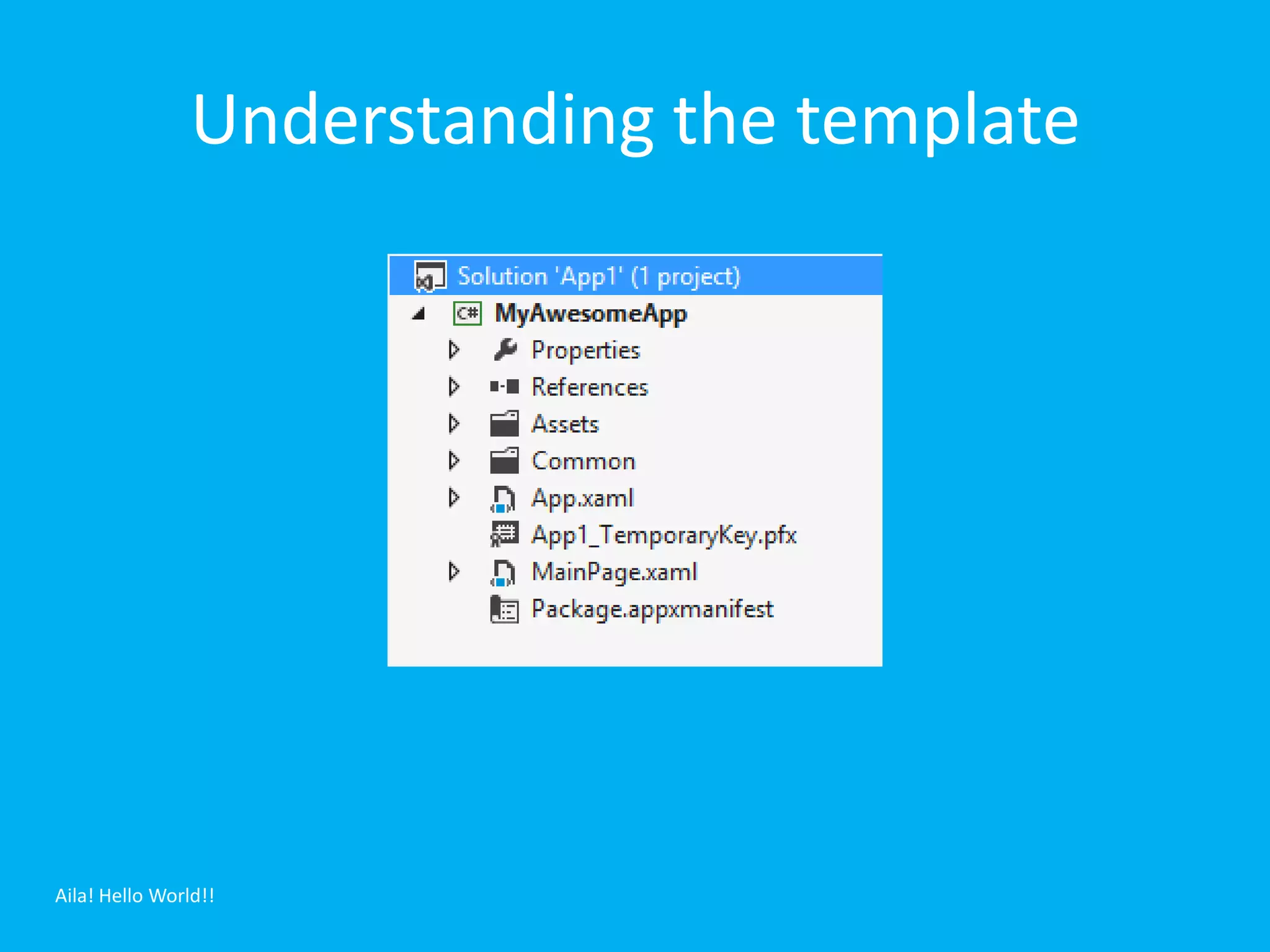 Understanding the template




Aila! Hello World!!
 
