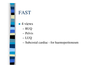 Fast Views Focused Abdominal Sonography for Trauma | PDF