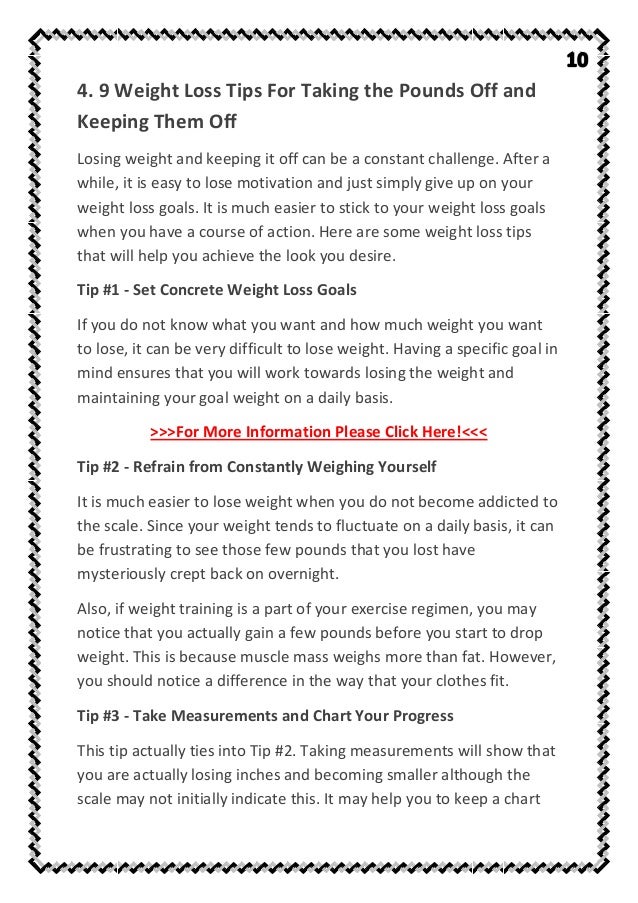 inches weight loss chart