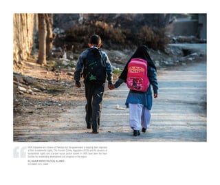 FATA tribesmen are citizens of Pakistan but the government is keeping them deprived
of their fundamental rights. The Frontier Crimes Regulation (FCR) and the absence of
fundamental rights and a proper social justice system in FATA have been the main
hurdles for sustainable development and progress in the region.
ALL BAJAUR PARTIES POLITICAL ALLIANCE
DECEMBER 2013, DAWN
 