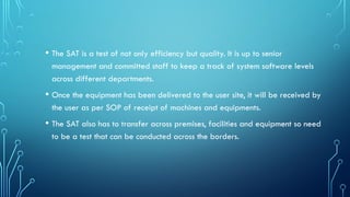 Comprehensive Guide to FAT, SAT, and Installation Qualification in ...