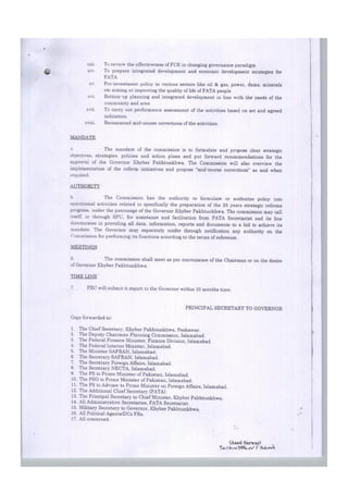 FATA Reforms Commission Notification (May 2014)
