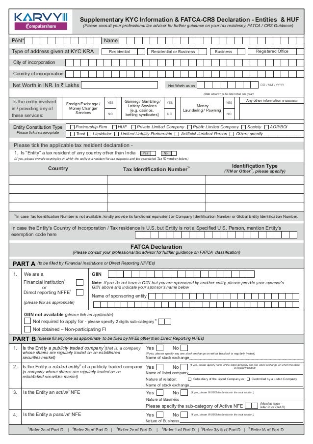 fatca crs declaration_form_entities karvy fatca crs declaration form