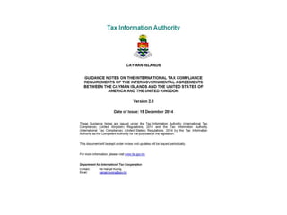 FATCA Cayman Islands Tax Information Authority Guidance Notes