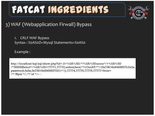 Fatcat Automatic Web SQL Injector by Sandeep Kamble | PPTX