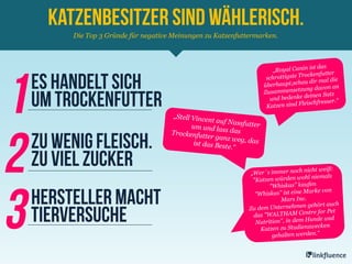 Die Top 3 Gründe für negative Meinungen zu Katzenfuttermarken.
 