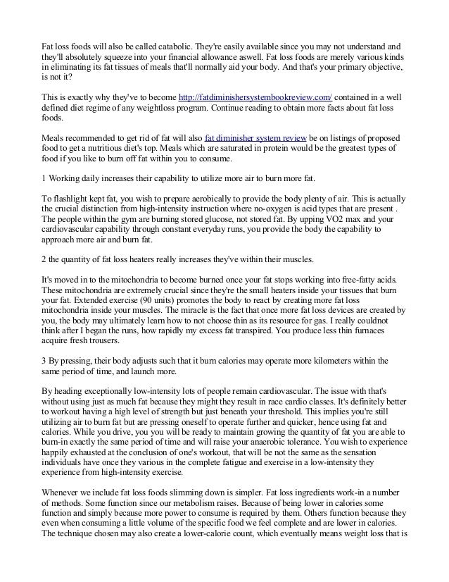 fat diminisher pdf review