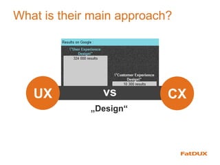 vs CXUX
What is their main approach?
„Design“
 