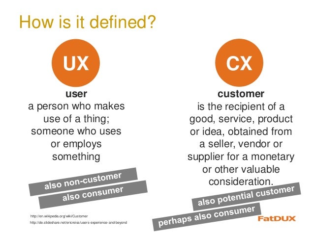 User Experience Vs Customer Experience Same Same But Different