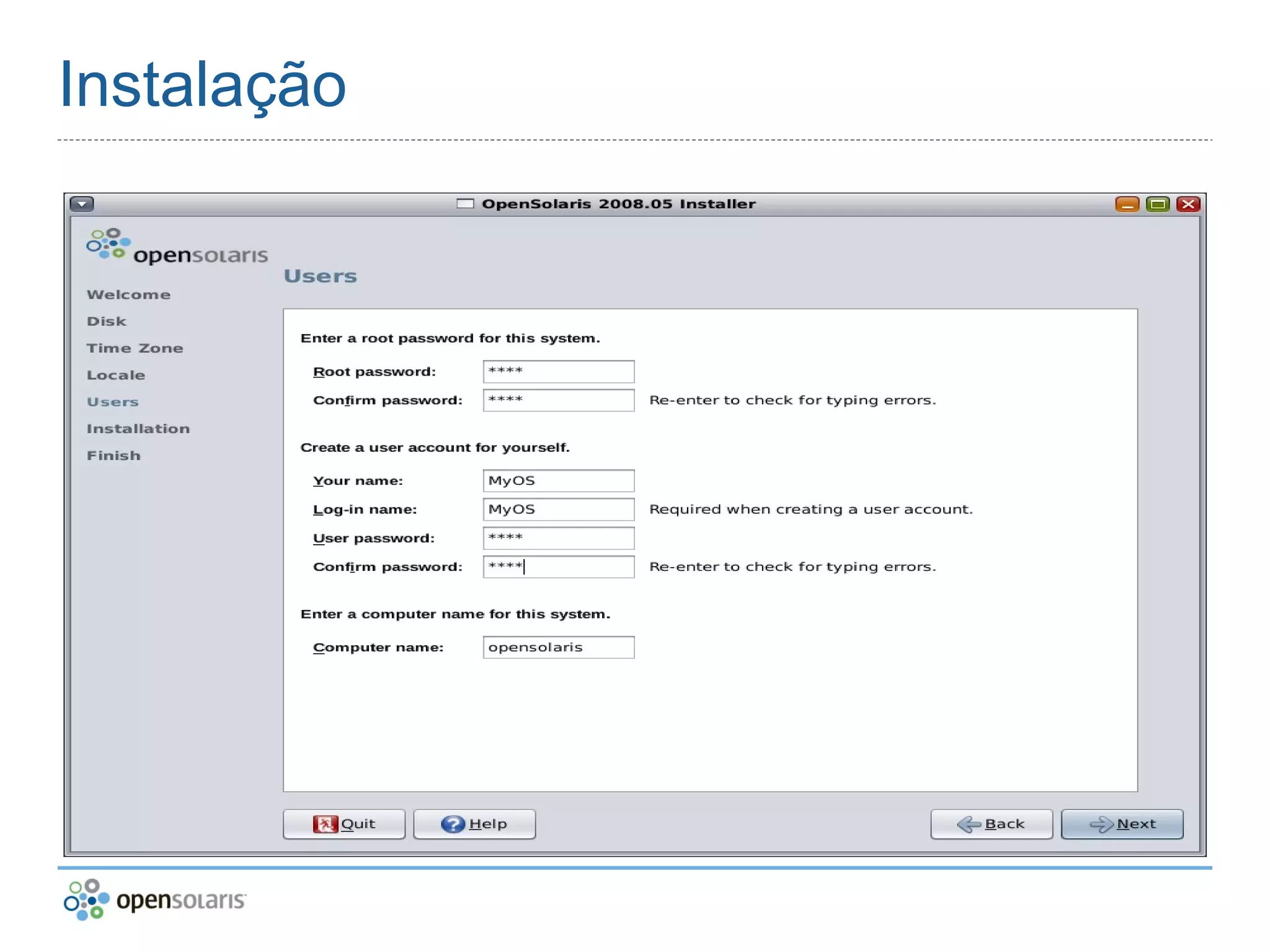 OpenSolaris no Virtual box