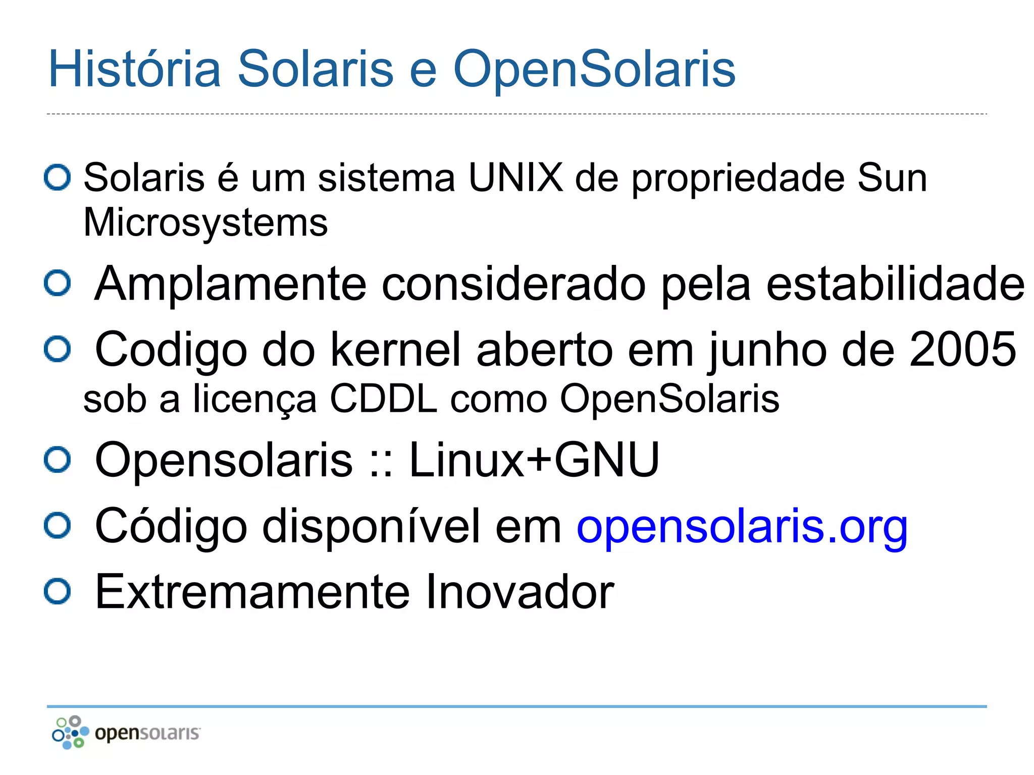 OpenSolaris no Virtual box
