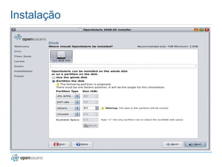 OpenSolaris no Virtual box