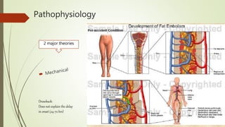 Pathophysiology
2 major theories
Drawback:
Does not explain the delay
in onset (24-72 hrs)
 