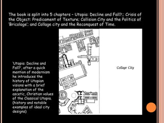 This presentation is about the first-generation urban designer Colin ...