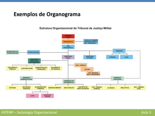 FATENP – Sociologia Organizacional Aula 5
Exemplos de Organograma
 