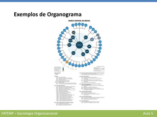 FATENP – Sociologia Organizacional Aula 5
Exemplos de Organograma
 